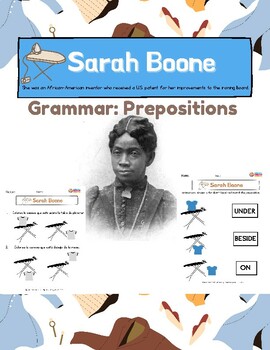 Preview of 1st Grade Bilingual Prepositions No Prep PacketWomen History Month:Sarah Boone