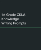 1st Grade CKLA Knowledge Writing Prompts: Entire Year