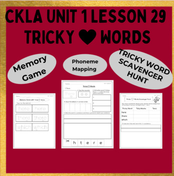 Preview of 1st Grade CKLA Skills Unit 1, Lesson 29 Sight Words (here, there) Centers