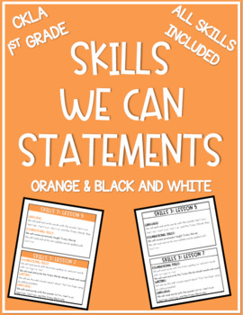 Preview of 1st Grade CKLA Skills We Can Statements