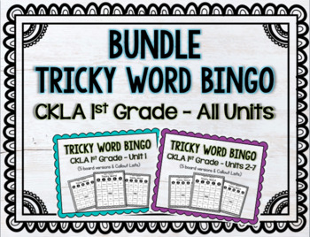 Preview of 1st Grade CKLA Tricky Word Bingo (All Units)