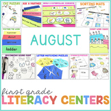 August Literacy Centers for 1st Grade