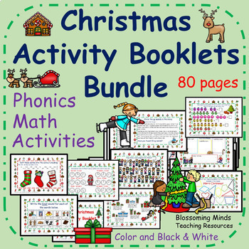 Preview of 1st Grade Christmas Activity Booklets Bundle
