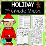 1st Grade Christmas Holiday NO PREP Math Worksheets