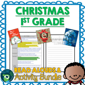 Preview of 1st Grade Christmas Read Alouds and Activities Bundle