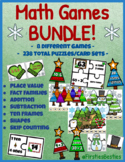 1st Grade Christmas/Winter Math Games BUNDLE! AddSubtractS
