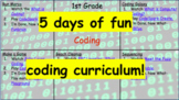1st Grade Coding Choice Board