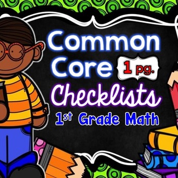 Preview of Common Core Math Checklists - 1st Grade