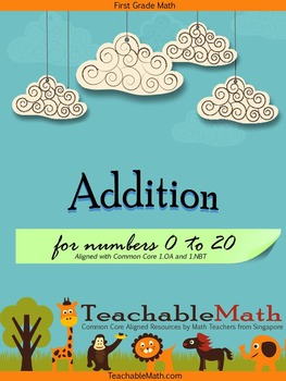 Preview of Singapore Mastery Method 1st Grade Addition Common Core (numbers to 20)