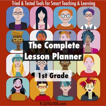 Preview of 1st Grade Lesson Plan Template: All Subjects w/ Common Core & NGSS