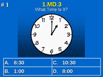 Preview of 1.MD.3 1st Grade Math - Tell and Write time in hours and half-hours