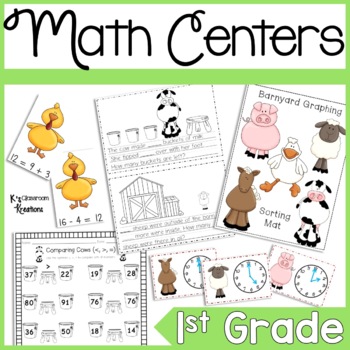 Preview of 1st Grade Farm Themed Math Centers
