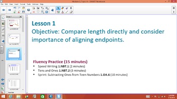 Preview of 1st Grade Common Core Math Module 3 Topic A Lessons