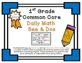 1st Grade Common Core Math See & Do Daily Review / Morning Work