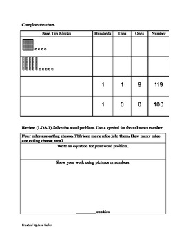 1st Grade Common Core Math Worksheet Counting to 120 1.NBT.1 | TpT
