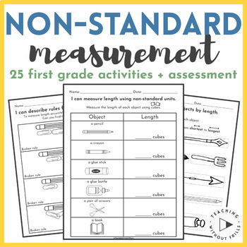 Preview of 1st Grade Non-Standard Measurement Activities for Measuring & Ordering by Length