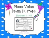 1st Grade CCSS Place Value Brain Busters Daily Spiral Revi