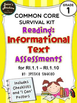 Preview of Common Core Reading Informational Text 1st Grade