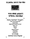 1st Grade Common Core Spiral Math Review-4th Nine Weeks
