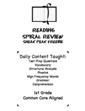 1st Grade Common Core Spiral Reading Review-Freebie