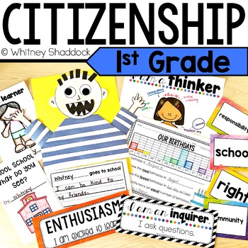 Preview of Being a Good Citizen 1st Grade Unit on Rights & Responsibilities of Citizenship