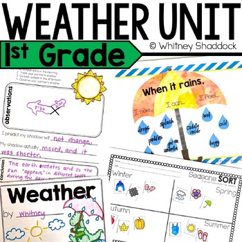 First Grade Weather Lesson Plans and Unit Activities | TpT