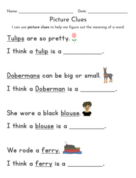 1st grade common core vocabulary activities context clues prefixes