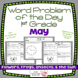 Word Problems 1st Grade, May, Spiral Review, Distance Learning