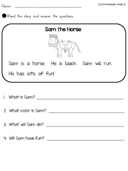 1st Grade Comprehension Year-Long Passages with Questions by April Gattis