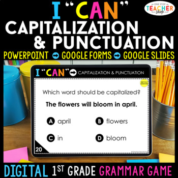 Preview of 1st Grade DIGITAL Grammar Game | Capitalization & Punctuation