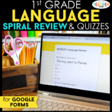 1st Grade DIGITAL Language Spiral Review | Daily Grammar P