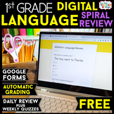 1st Grade DIGITAL Language Spiral Review | Distance Learni