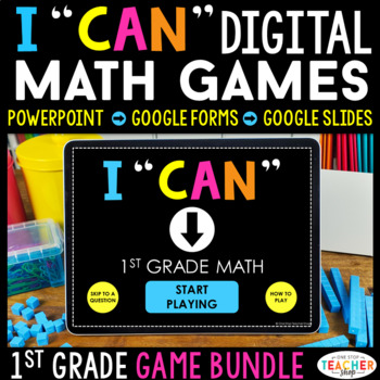 Preview of 1st Grade DIGITAL Math Games BUNDLE - Math Centers, Practice & Review