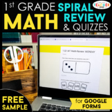 1st Grade DIGITAL Math Spiral Review | Distance Learning |