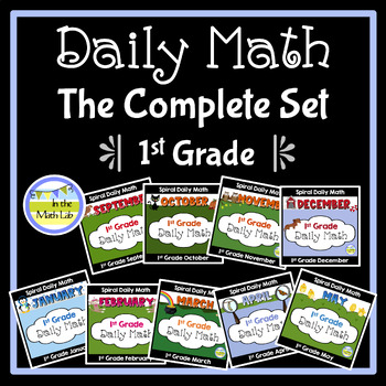 Preview of 1st Grade Daily Math Spiral Review COMPLETE SET BUNDLE