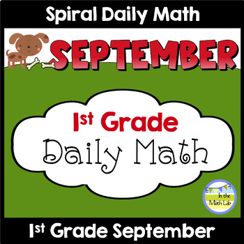 Preview of 1st Grade Daily Math Spiral Review SEPTEMBER Morning Work or Warm ups