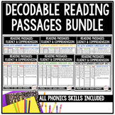 1st Grade Decodable Reading Passages | Phonics BUNDLE | Wo