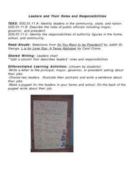 Preview of 1st Grade Differentiated Social Studies Lesson Plan
