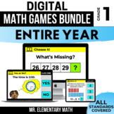 1st Grade Digital Math Games Bundle | Distance Learning | 