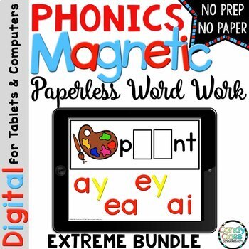Preview of 1st Grade Digital Science of Reading Word Work Phonics Game PowerPoint Activity