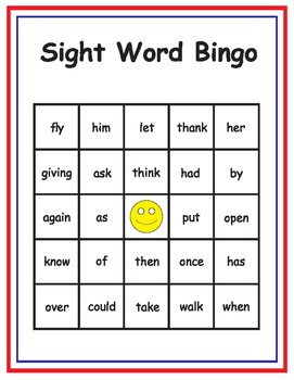1st Grade Dolch Sight Word Bingo Class Set by Elsworth Designs | TpT