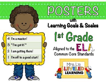 Preview of 1st Grade ELA Marzano Proficiency Scales Posters for Differentiation