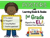 1st Grade ELA Marzano Proficiency Scales Posters for Diffe
