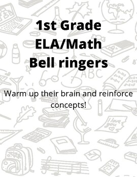 Preview of 1st Grade ELA/Math Bell Ringers