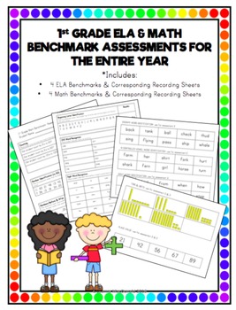 Preview of 1st Grade ELA & Math Benchmark Assessments for the Entire Year