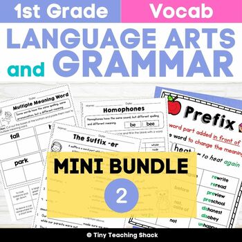 Preview of 1st Grade ELA and Grammar and Vocabulary Worksheets - Daily Morning Work Review