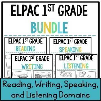 Preview of 1st Grade ELPAC Practice Bundle for Reading, Writing, Speaking, and Listening