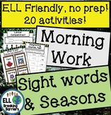 Distance Learning, Teaching with Seasons, Morning Work, EL