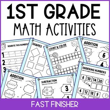 1st Grade Early Fast Finishers Math Activities Printable Worksheets.