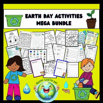 Preview of 1st Grade Earth day Celebration Worksheets & Activities MEGA BUNDLE